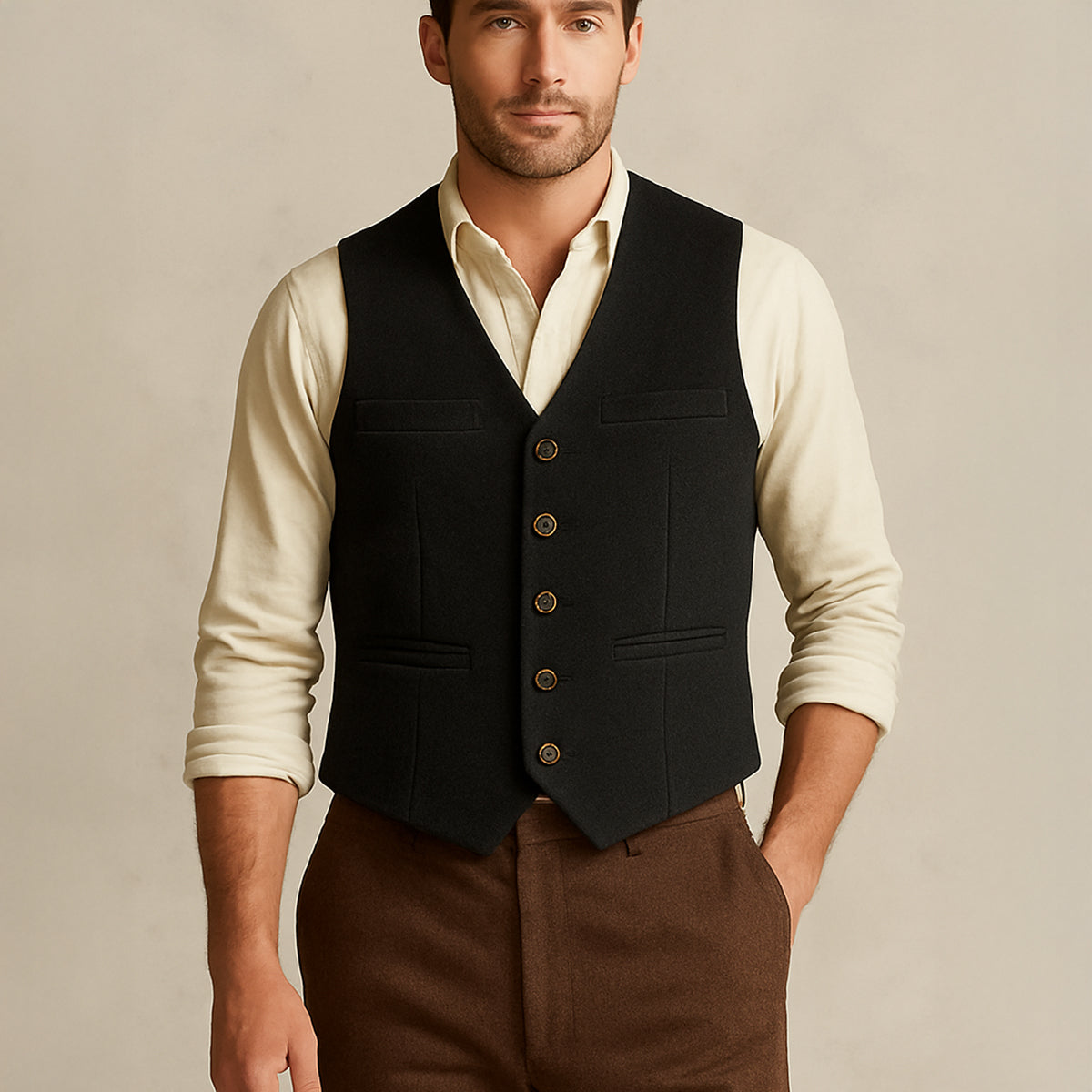 The St. Andrews Le Gilet Vintage pour Homme - Élégant Gilet de Costume Boutonné
